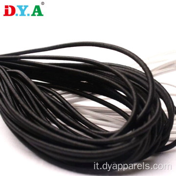 Stringla elastica elastica nera da 1/8 pollici (3 mm)